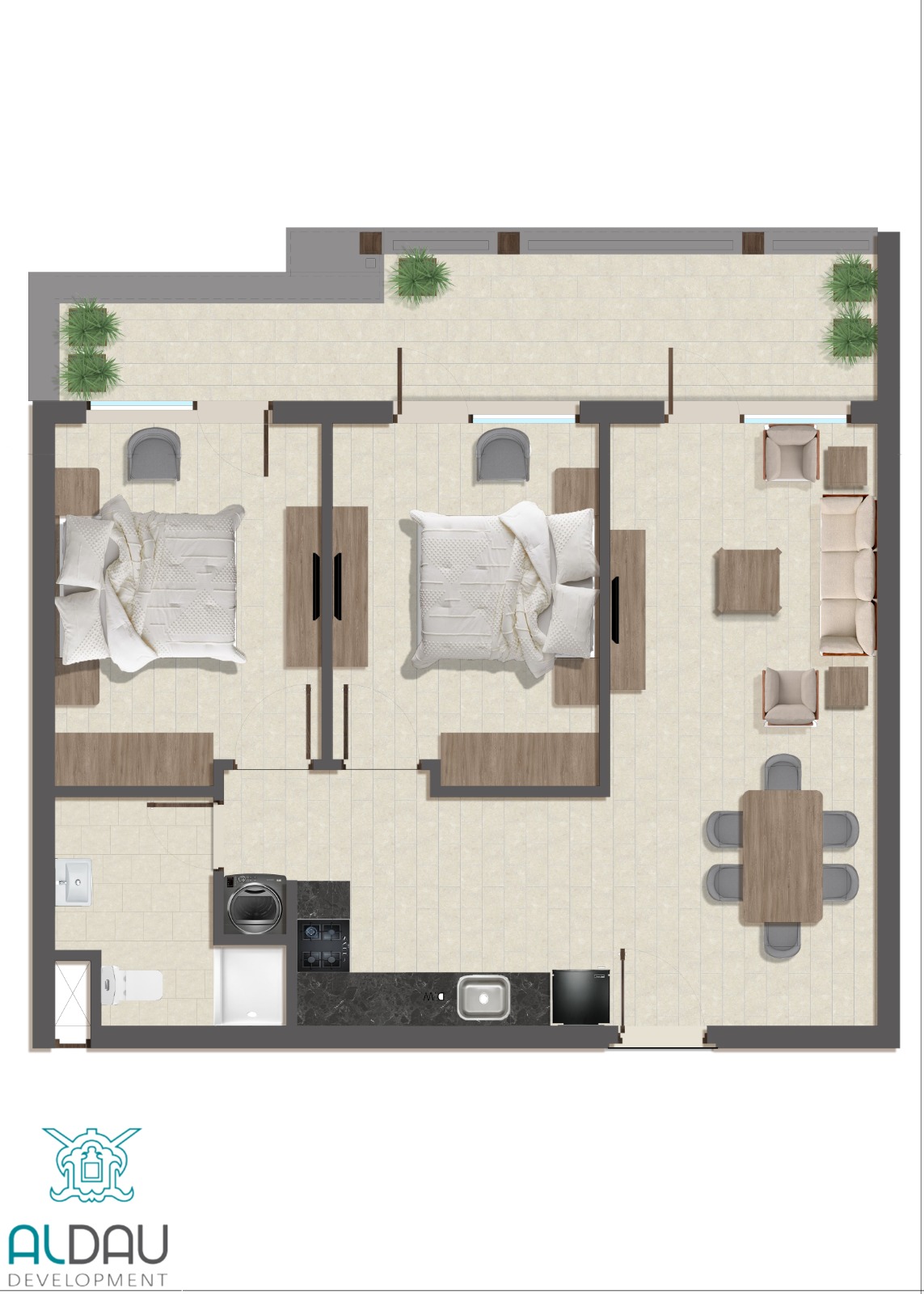 الغردقة, 2 Bedrooms Bedrooms, ,1 BathroomBathrooms,شقة,للبيع,1035